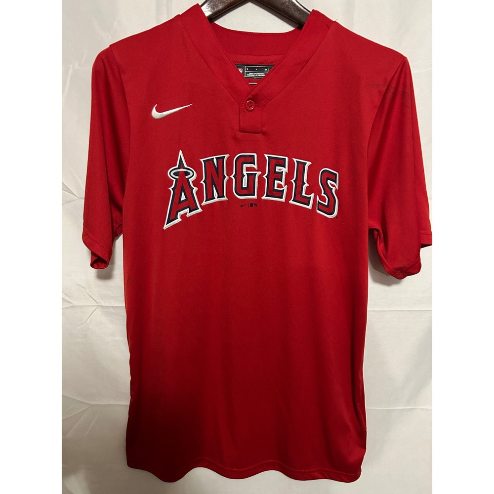 Nike Los Angeles Angels MLB Baseball Jersey Red Mens Small N383-62Q